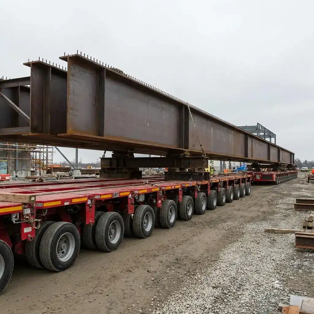 heavy-duty SPMT trailers - modular structure transport