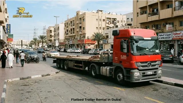 flatbed trailer rental Dubai